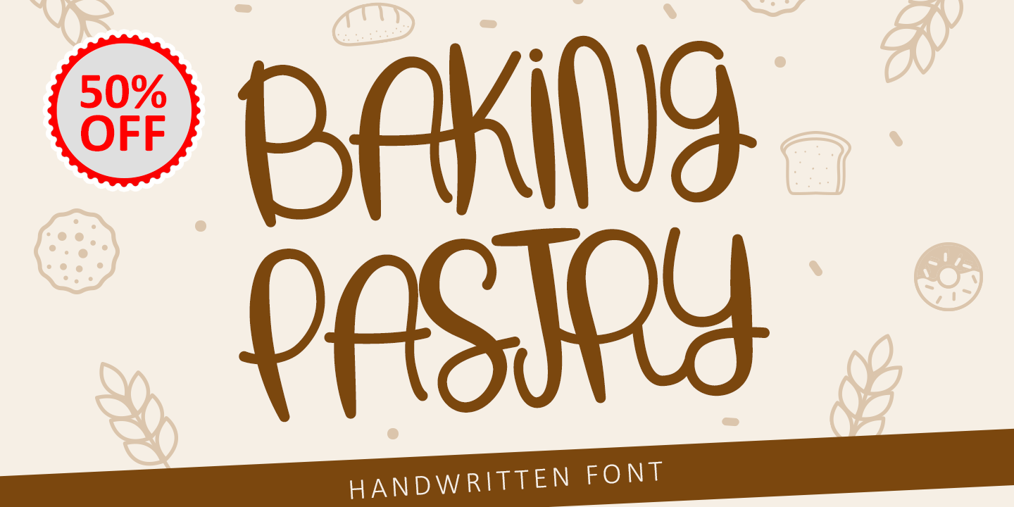 Przykładowa czcionka Baking Pastry #7